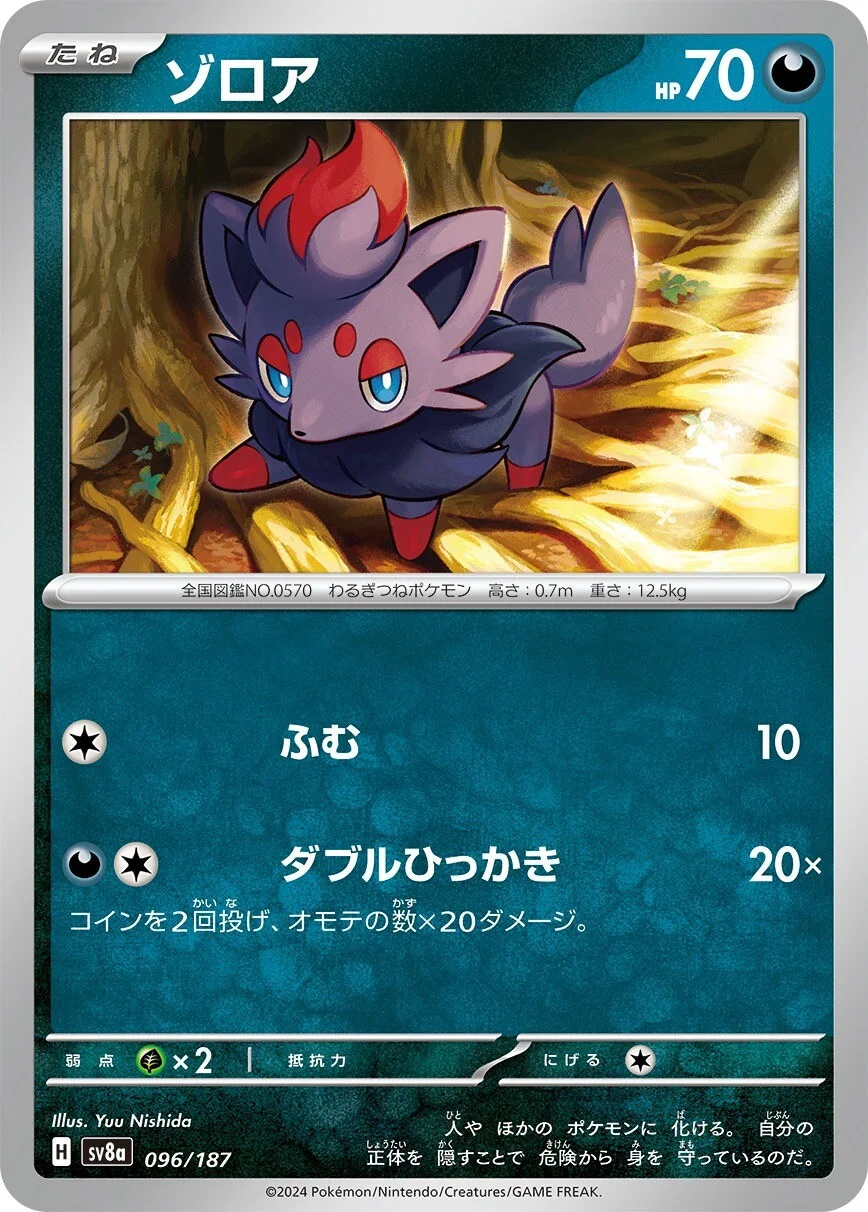 Zorua Pokemon card from Terastal Festival ex