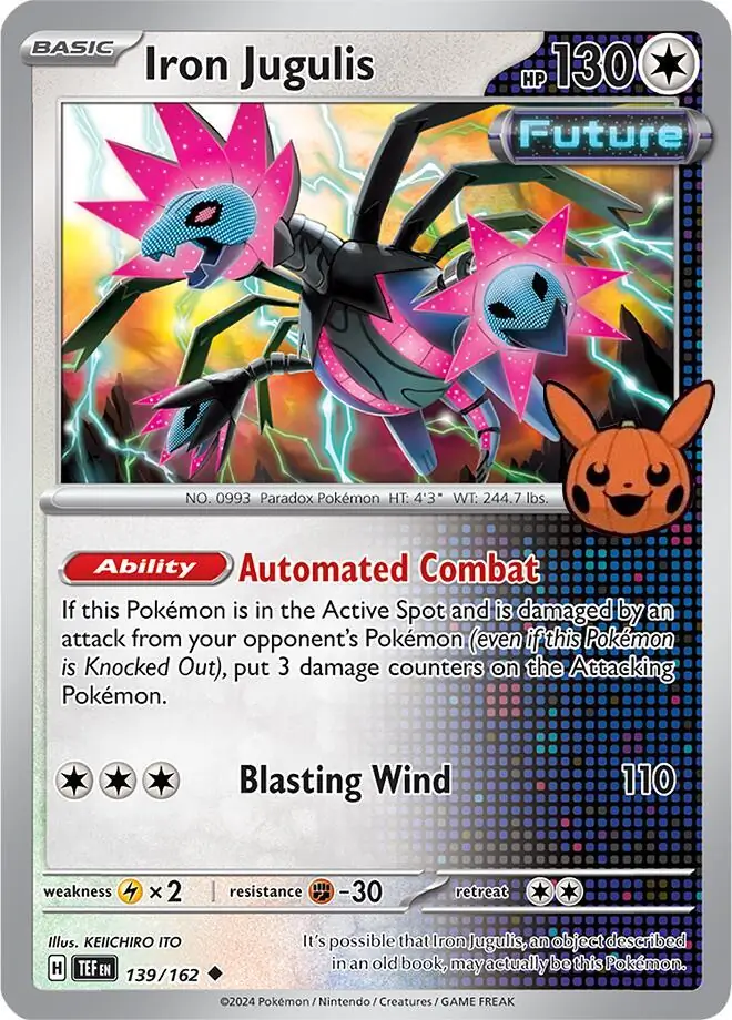 Iron Jugulis Pokemon card from Trick or Trade 2024