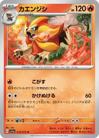 Pyroar Pokemon card from Triplet Beat