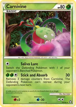 Carnivine Pokemon card from Triumphant