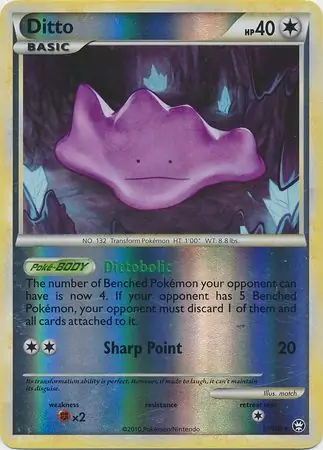 Ditto Reverse Holo Pokemon card from Triumphant