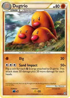 Dugtrio Pokemon card from Triumphant
