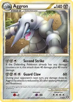 Aggron Holo Pokemon card from Triumphant
