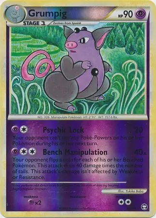 Grumpig Reverse Holo Pokemon card from Triumphant