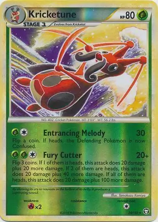 Kricketune Reverse Holo Pokemon card from Triumphant