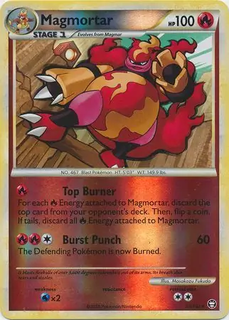 Magmortar Reverse Holo Pokemon card from Triumphant