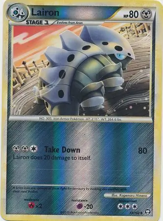 Lairon Reverse Holo Pokemon card from Triumphant