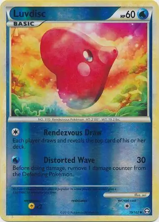 Luvdisc Reverse Holo Pokemon card from Triumphant