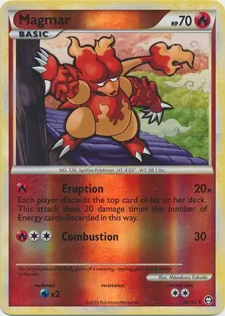 Magmar Reverse Holo Pokemon card from Triumphant