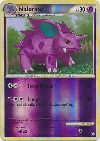 Nidorino Reverse Holo Pokemon card from Triumphant