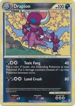 Drapion Reverse Holo Pokemon card from Triumphant