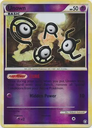 Unown Reverse Holo Pokemon card from Triumphant