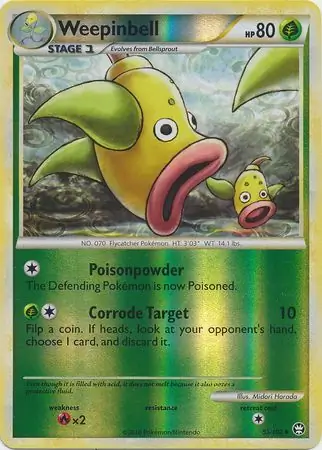 Weepinbell Reverse Holo Pokemon card from Triumphant