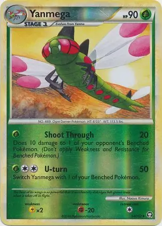 Yanmega Reverse Holo Pokemon card from Triumphant