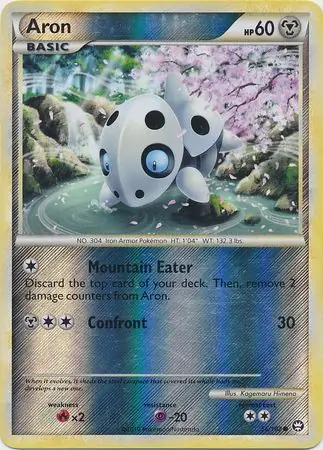 Aron Reverse Holo Pokemon card from Triumphant