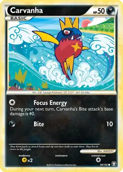 Carvanha Pokemon card from Triumphant