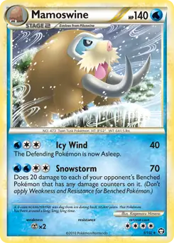 Mamoswine Holo Pokemon card from Triumphant