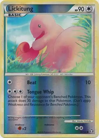 Lickitung Reverse Holo Pokemon card from Triumphant