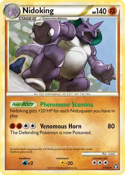 Nidoking Holo Pokemon card from Triumphant