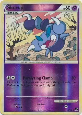 Skorupi Reverse Holo Pokemon card from Triumphant