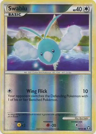 Swablu Reverse Holo Pokemon card from Triumphant