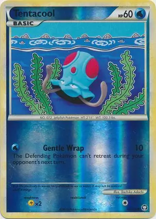 Tentacool Reverse Holo Pokemon card from Triumphant