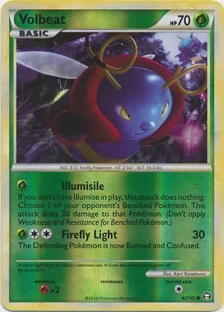 Volbeat Reverse Holo Pokemon card from Triumphant