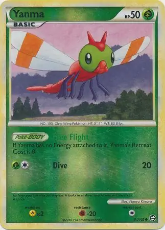 Yanma Reverse Holo Pokemon card from Triumphant
