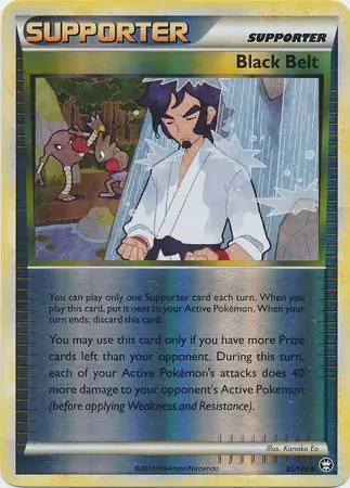 Black Belt Reverse Holo Pokemon card from Triumphant