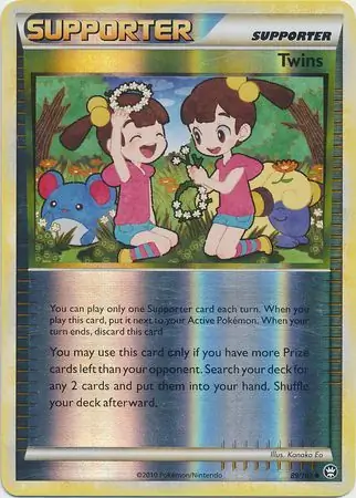 Twins Reverse Holo Pokemon card from Triumphant