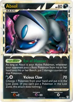 Absol Prime Pokemon card from Triumphant