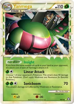 Yanmega Prime Pokemon card from Triumphant