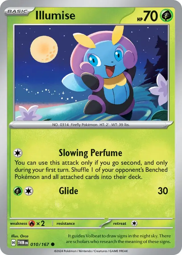 Illumise Pokemon card from Twilight Masquerade