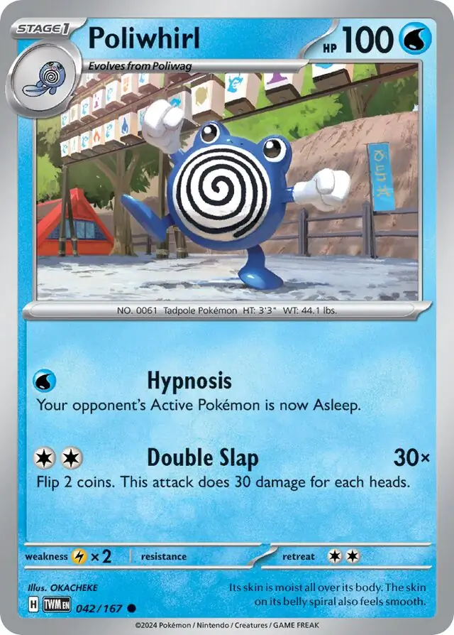 Poliwhirl Pokemon card from Twilight Masquerade