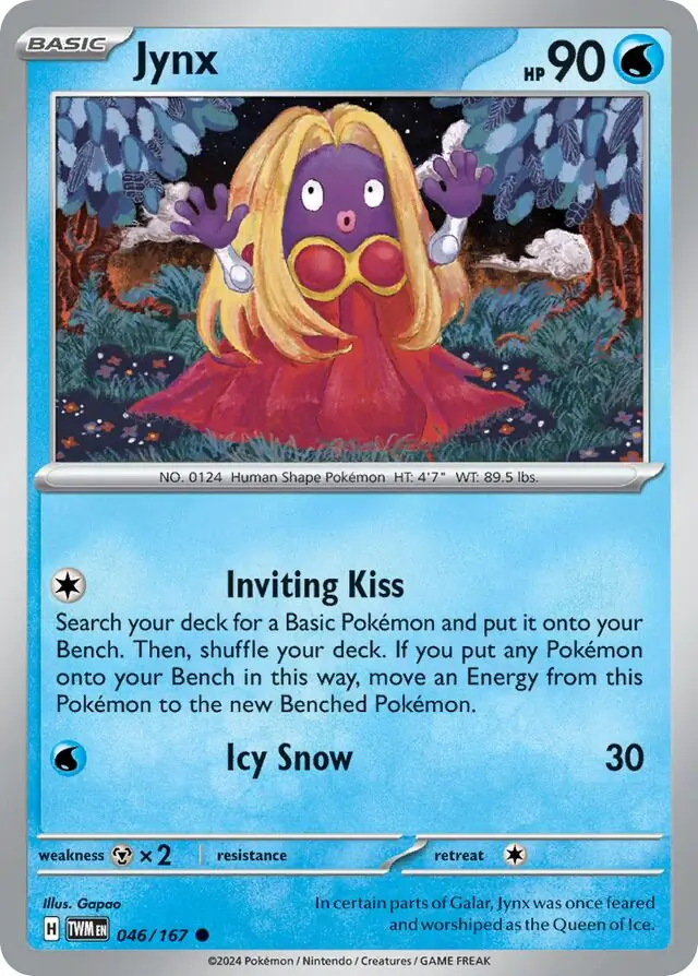 Jynx Pokemon card from Twilight Masquerade