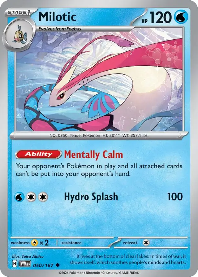 Milotic Pokemon card from Twilight Masquerade