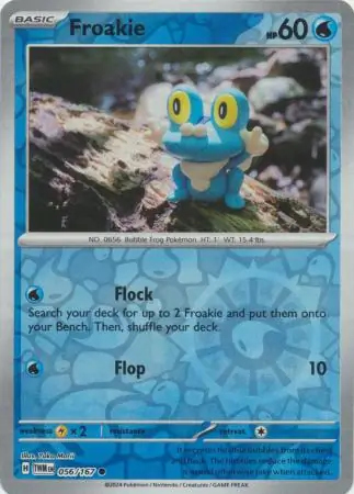 Froakie Reverse Holo Pokemon card from Twilight Masquerade