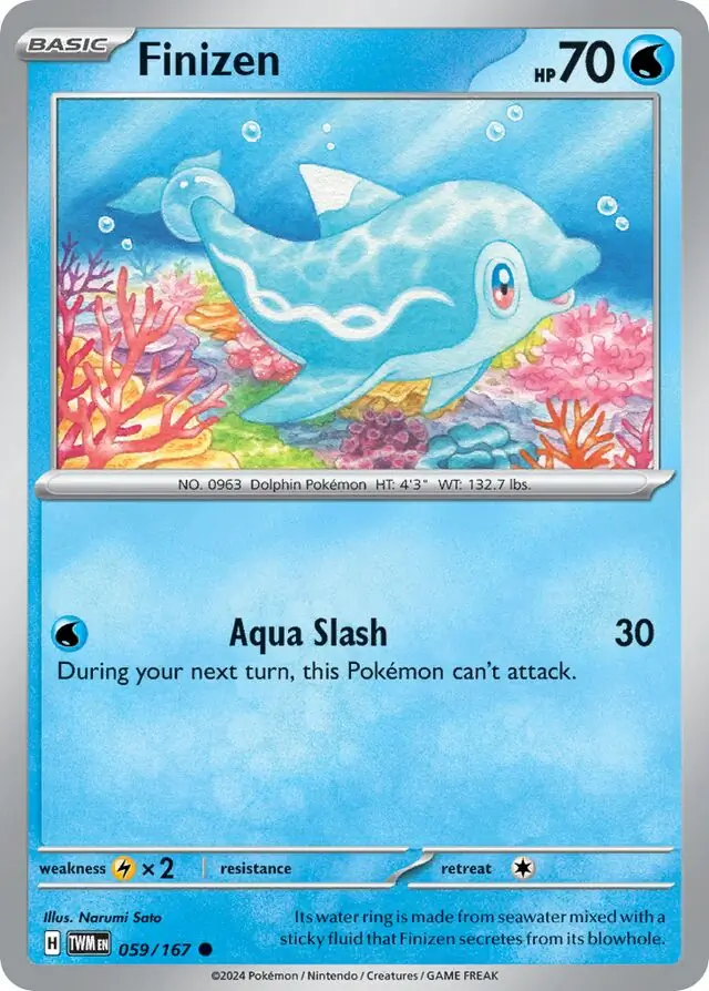 Finizen Pokemon card from Twilight Masquerade