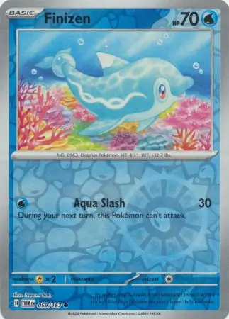 Finizen Reverse Holo Pokemon card from Twilight Masquerade