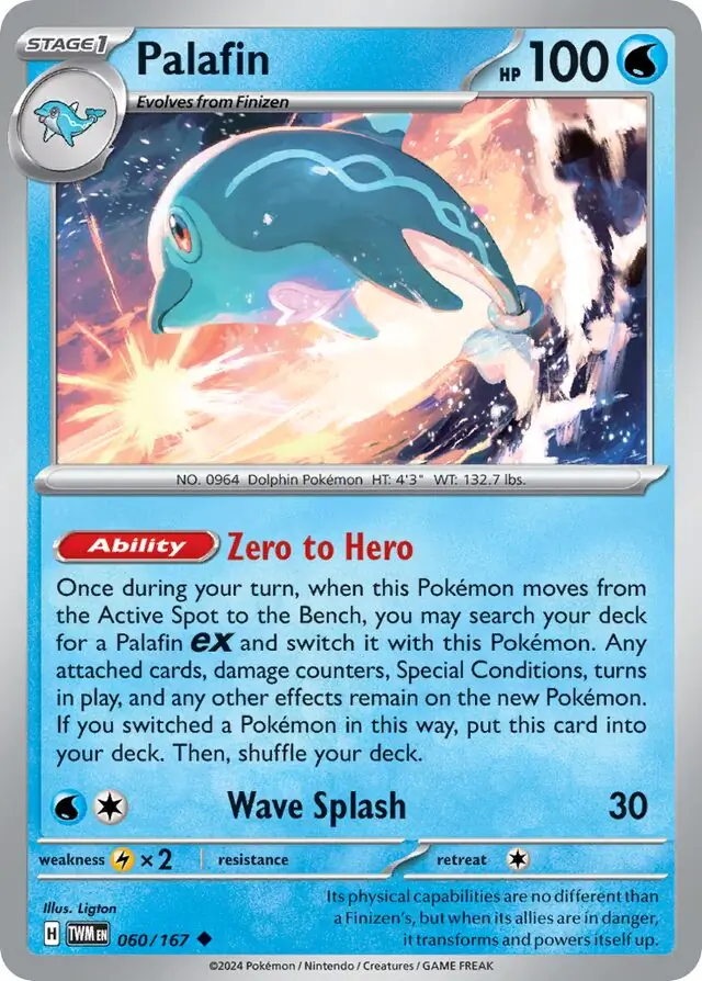 Palafin Pokemon card from Twilight Masquerade