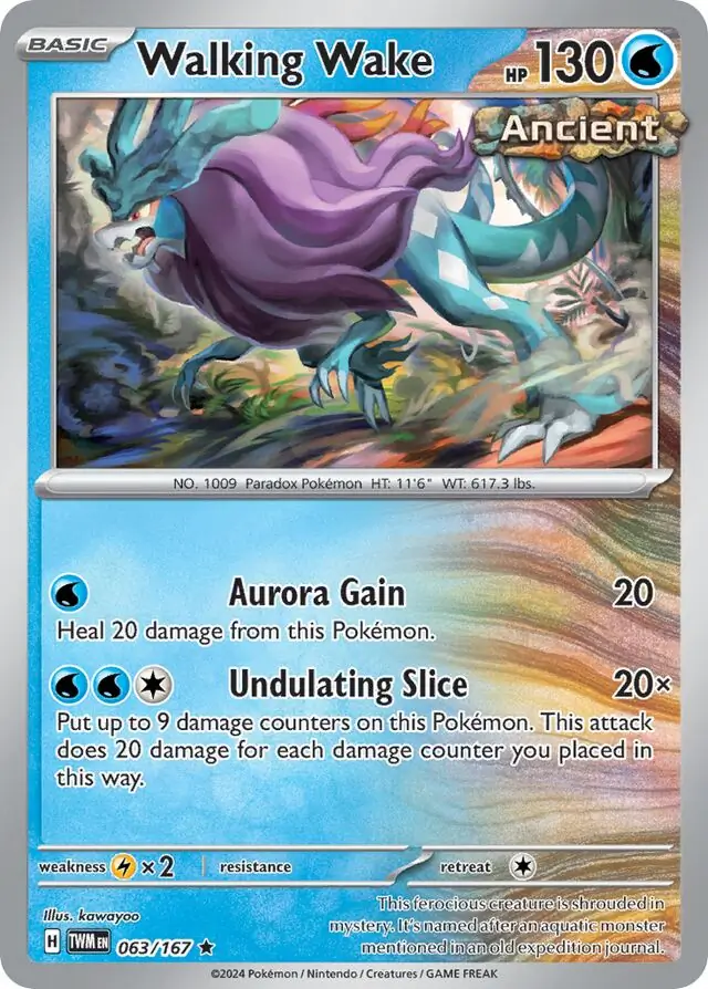 Walking Wake Pokemon card from Twilight Masquerade
