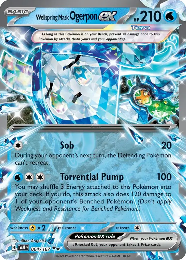 Wellspring Mask Ogerpon ex Pokemon card from Twilight Masquerade