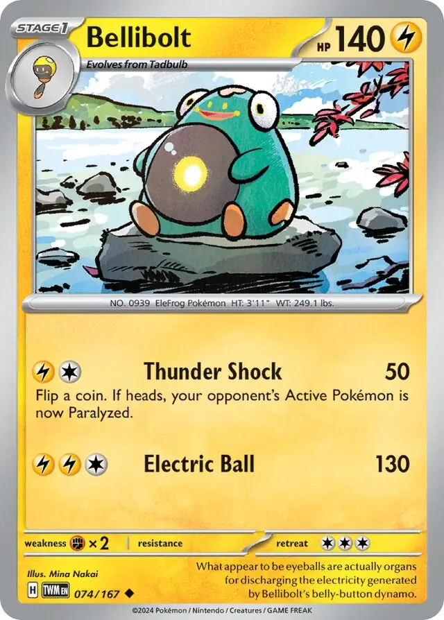 Bellibolt Pokemon card from Twilight Masquerade