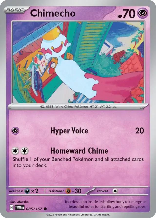 Chimecho Pokemon card from Twilight Masquerade
