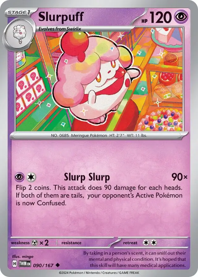 Slurpuff Pokemon card from Twilight Masquerade