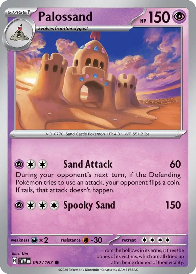 Palossand Pokemon card from Twilight Masquerade