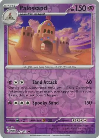 Palossand Reverse Holo Pokemon card from Twilight Masquerade