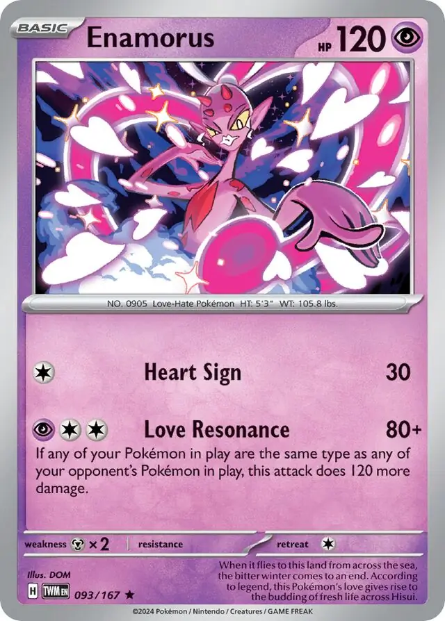 Enamorus Pokemon card from Twilight Masquerade