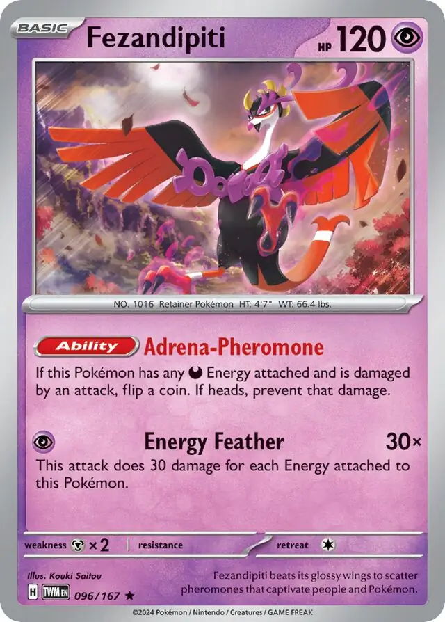 Fezandipiti Pokemon card from Twilight Masquerade