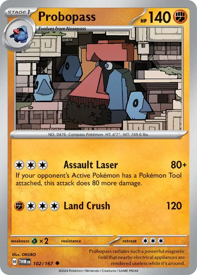Probopass Pokemon card from Twilight Masquerade